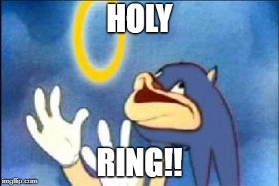 Sonic derp | HOLY RING!! | image tagged in sonic derp | made w/ Imgflip meme maker