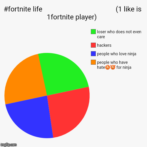 #fortnite life                                          (1 like is 1fortnite player)  | people who have hate | image tagged in funny,pie charts | made w/ Imgflip chart maker