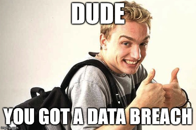 Dell Dude | DUDE; YOU GOT A DATA BREACH | image tagged in dell dude | made w/ Imgflip meme maker