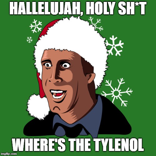 Clark Griswold Cartoon | HALLELUJAH, HOLY SH*T WHERE'S THE TYLENOL | image tagged in clark griswold cartoon | made w/ Imgflip meme maker