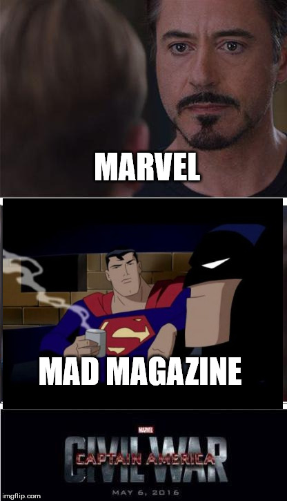 Marvel Civil War 2 | MARVEL; MAD MAGAZINE | image tagged in memes,marvel civil war 2 | made w/ Imgflip meme maker