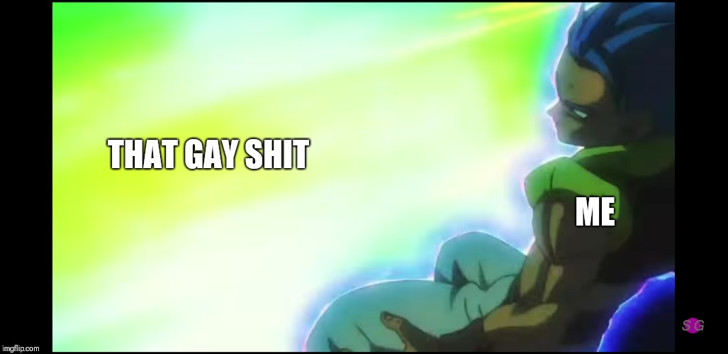 You thought.... | ME; THAT GAY SHIT | image tagged in dragon ball super | made w/ Imgflip meme maker