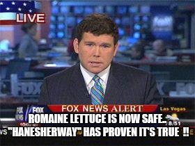 So worth the hospital visit.. lost 20 pounds in 3 days !!! | ROMAINE LETTUCE IS NOW SAFE.. "HANESHERWAY" HAS PROVEN IT'S TRUE  !! | image tagged in fox news alert,hospital,visit,diet,skinny | made w/ Imgflip meme maker