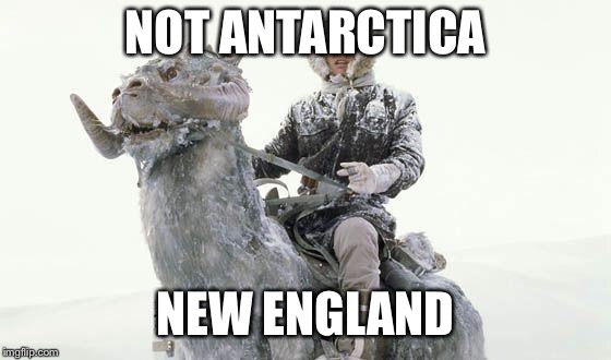 Star Wars Cold | NOT ANTARCTICA; NEW ENGLAND | image tagged in star wars cold | made w/ Imgflip meme maker