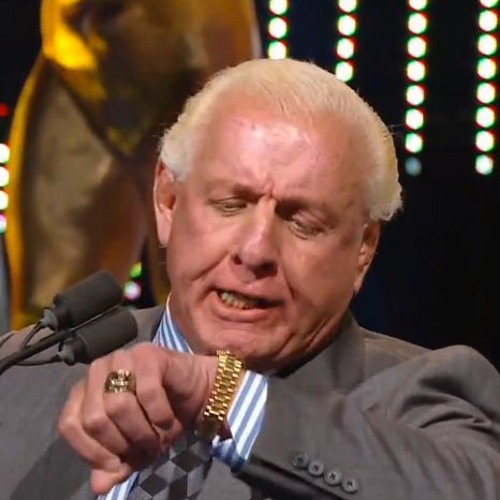 RIC FLAIR LOOKS AT WATCH Blank Meme Template