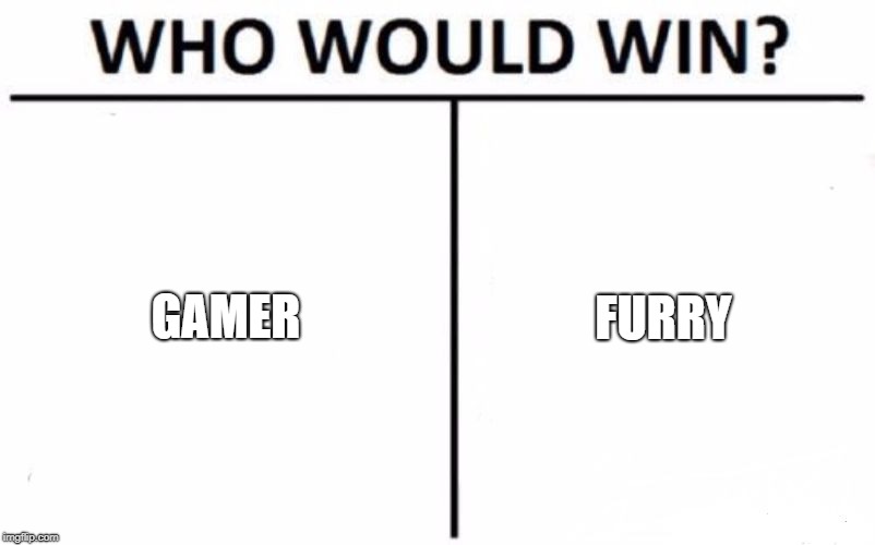 Infinity War Part 2 | GAMER; FURRY | image tagged in memes,who would win | made w/ Imgflip meme maker