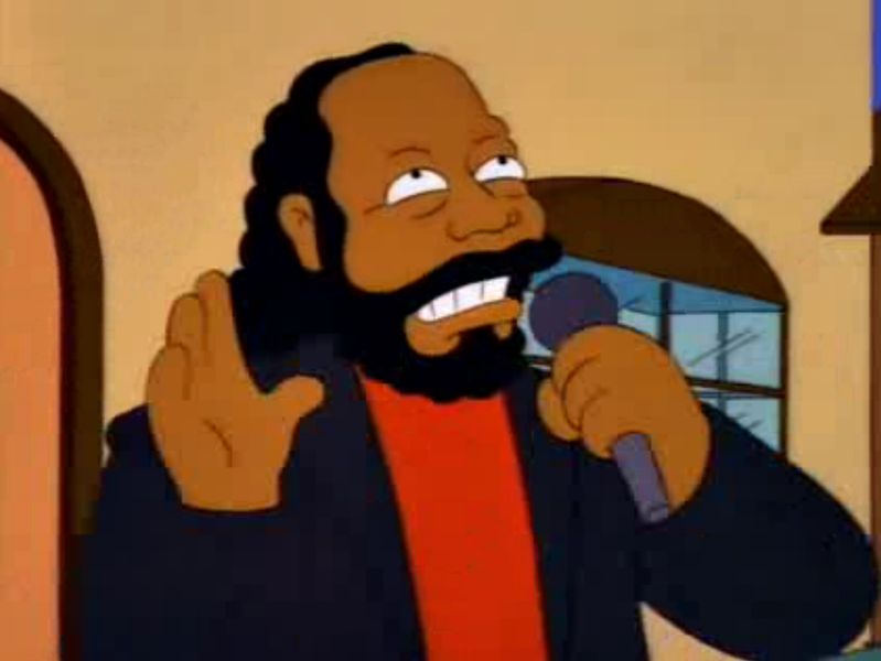 Simpsons Animated Barry White Blank Meme Template