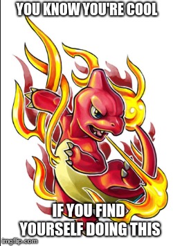 The Best! | YOU KNOW YOU'RE COOL; IF YOU FIND YOURSELF DOING THIS | image tagged in charmeleon,pokemon | made w/ Imgflip meme maker