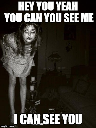 boo | HEY YOU YEAH YOU CAN YOU SEE ME; I CAN SEE YOU | image tagged in scary | made w/ Imgflip meme maker