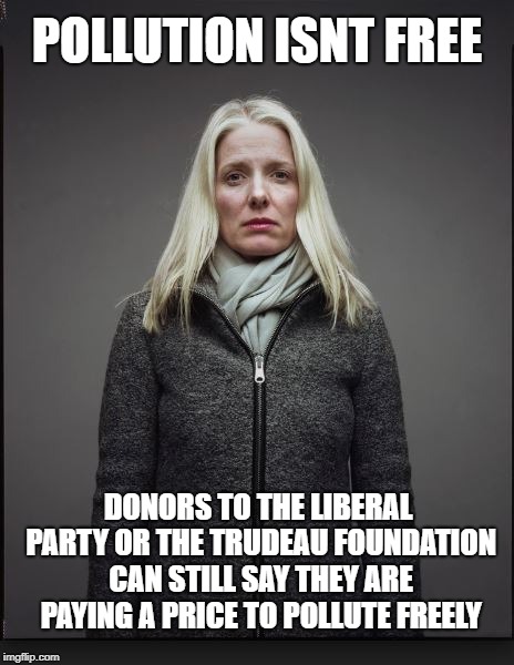 "Irregular" pollution | POLLUTION ISNT FREE; DONORS TO THE LIBERAL PARTY OR THE TRUDEAU FOUNDATION CAN STILL SAY THEY ARE PAYING A PRICE TO POLLUTE FREELY | image tagged in government corruption,meanwhile in canada,carbon,barbie,stupid liberals,liberal hypocrisy | made w/ Imgflip meme maker