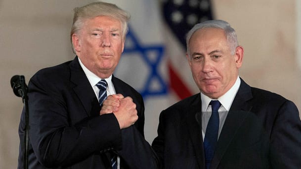 High Quality Trump and Netanyahu Bro Shake Blank Meme Template