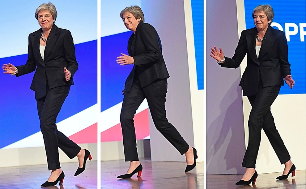 Theresa May Dance Blank Meme Template