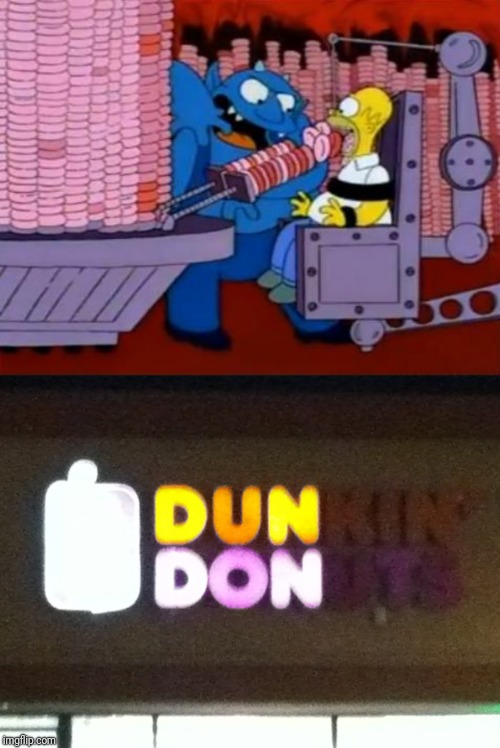 Too much donuts, eh homer? | image tagged in homer simpson hell donuts,dun don,memes | made w/ Imgflip meme maker