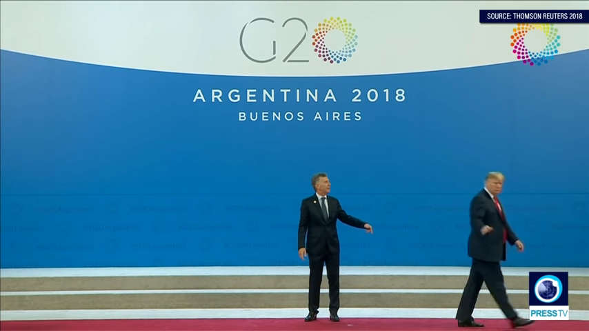 High Quality Trump Leaving Argentinian President Blank Meme Template