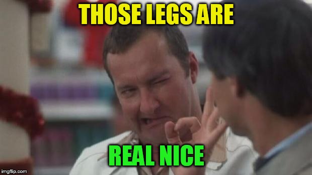 Real Nice - Christmas Vacation | THOSE LEGS ARE REAL NICE | image tagged in real nice - christmas vacation | made w/ Imgflip meme maker