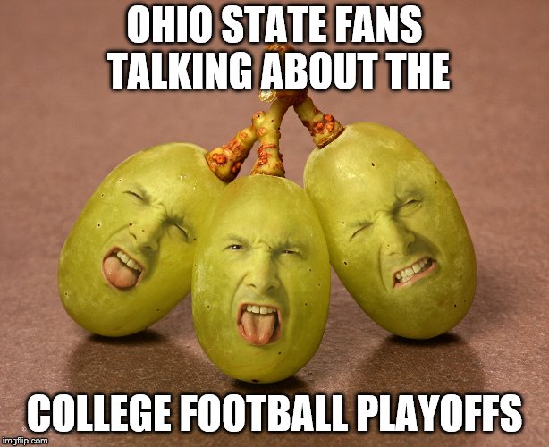 College Football Playoffs | OHIO STATE FANS TALKING ABOUT THE; COLLEGE FOOTBALL PLAYOFFS | image tagged in sports fans | made w/ Imgflip meme maker