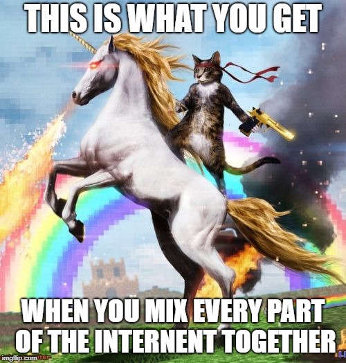 Welcome To The Internets Meme | THIS IS WHAT YOU GET; WHEN YOU MIX EVERY PART OF THE INTERNENT TOGETHER | image tagged in memes,welcome to the internets | made w/ Imgflip meme maker