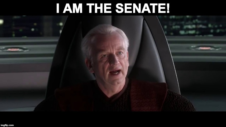 I AM THE SENATE | I AM THE SENATE! | image tagged in i am the senate | made w/ Imgflip meme maker