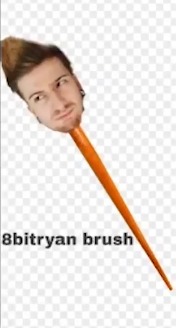 8-BitRyan Brush | image tagged in meme,8-bitryan,brush | made w/ Imgflip meme maker