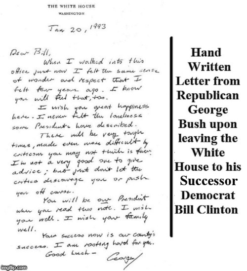 There was a time before social media when gentlemen were courteous | Successor | image tagged in vince vance,george bush,bill clinton,william jefferson clinton,presidential succession,giving the next in line a chance | made w/ Imgflip meme maker