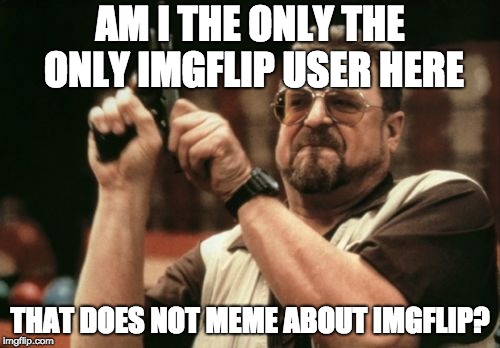 Am I The Only One Around Here Meme | AM I THE ONLY THE ONLY IMGFLIP USER HERE; THAT DOES NOT MEME ABOUT IMGFLIP? | image tagged in memes,am i the only one around here | made w/ Imgflip meme maker