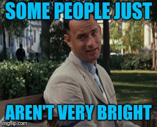 SOME PEOPLE JUST AREN'T VERY BRIGHT | made w/ Imgflip meme maker