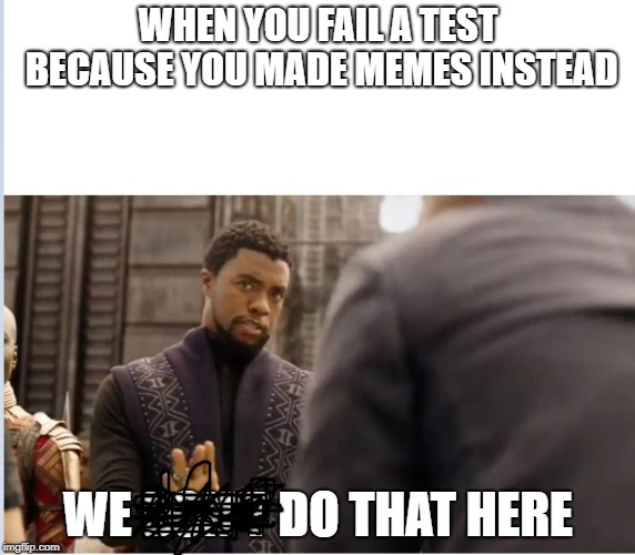 We all know who we are | WHEN YOU FAIL A TEST BECAUSE YOU MADE MEMES INSTEAD; WE DON'T DO THAT HERE | image tagged in we don't do that here,funny,memes,secret tag,test,funny memes | made w/ Imgflip meme maker
