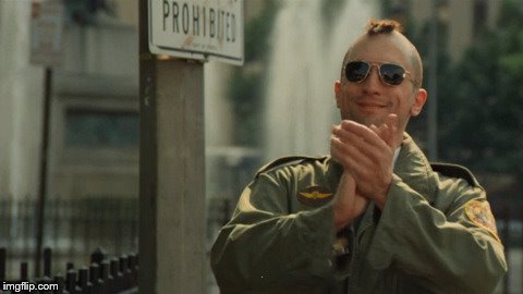 Taxi Driver Travis Bickle Clapping | . | image tagged in taxi driver travis bickle clapping | made w/ Imgflip meme maker