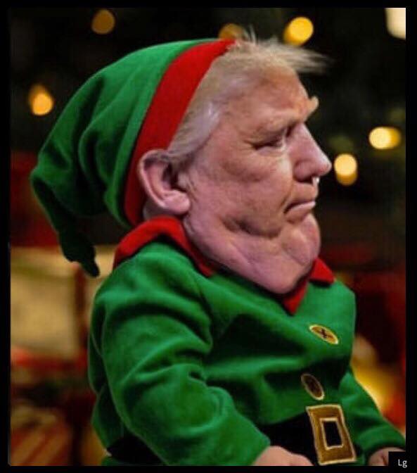 High Quality Trump Xmas Elf Blank Meme Template