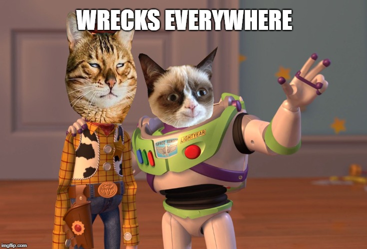 X, X Everywhere Meme | WRECKS EVERYWHERE | image tagged in memes,x x everywhere | made w/ Imgflip meme maker