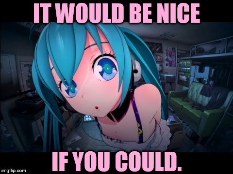 IT WOULD BE NICE IF YOU COULD. | made w/ Imgflip meme maker