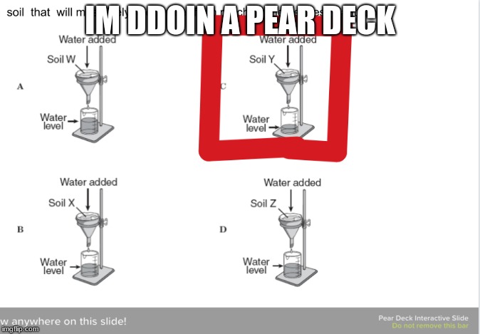 IM DDOIN A PEAR DECK | image tagged in test,fun | made w/ Imgflip meme maker