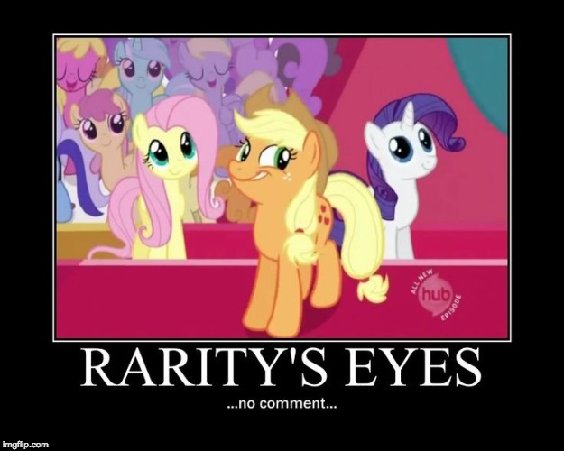 More animation mishaps that can be hidden in tiny little frames! | image tagged in memes,ponies,eyes,rarity,repost | made w/ Imgflip meme maker