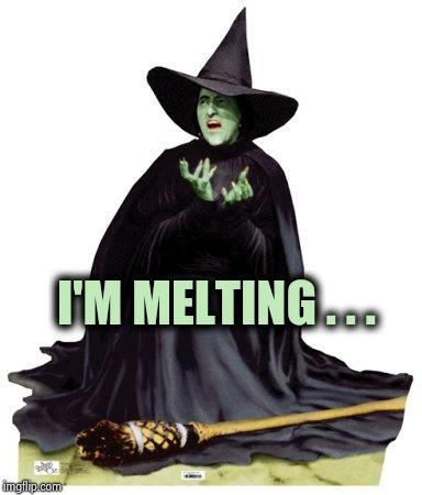 Wizard of Oz Melting | I'M MELTING . . . | image tagged in wizard of oz melting | made w/ Imgflip meme maker