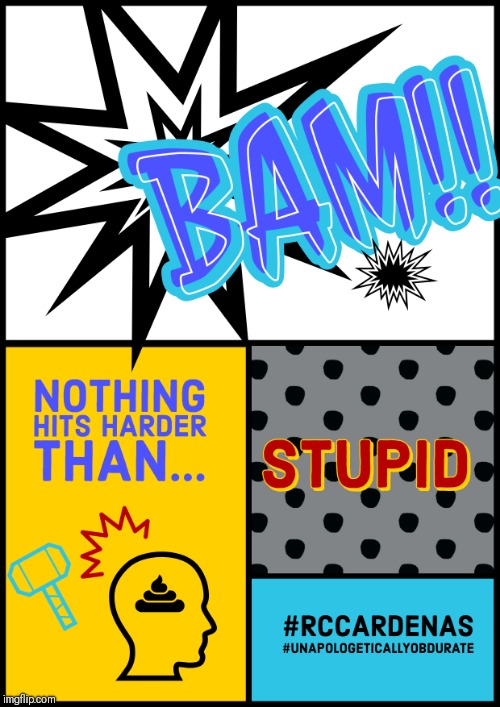 Nothing Hits Harder Than Stupid
**Created by: R.C. Cardenas via the Adobe SPARK app** | image tagged in stupid,special kind of stupid,stupid people,snowflakes,special snowflake,shit | made w/ Imgflip meme maker