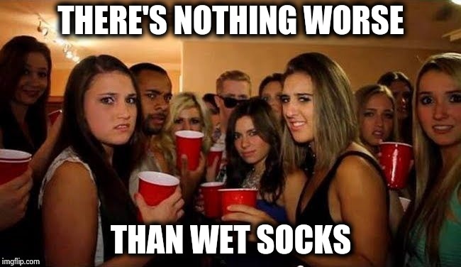 That's disgusting | THERE'S NOTHING WORSE THAN WET SOCKS | image tagged in that's disgusting | made w/ Imgflip meme maker