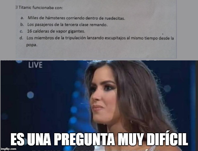 ES UNA PREGUNTA MUY DIFÍCIL | made w/ Imgflip meme maker