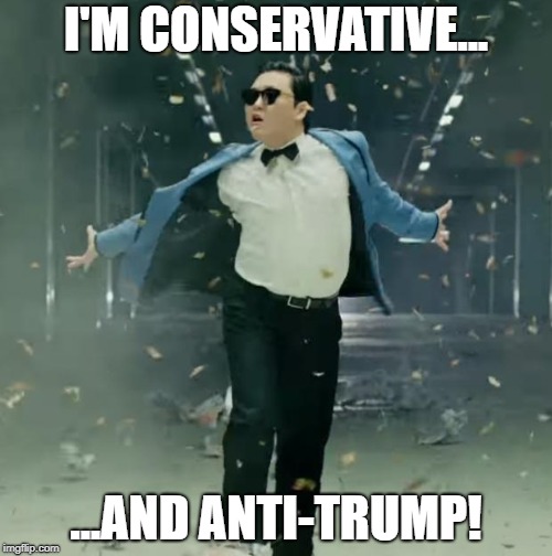 I'm not a liberal, I'm just not stupid like half the Republican Party is right now! | I'M CONSERVATIVE... ...AND ANTI-TRUMP! | image tagged in proud unpopular opinion,memes,funny,politics,conservative,trump | made w/ Imgflip meme maker
