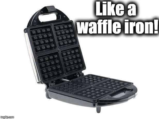 Like a waffle iron! | made w/ Imgflip meme maker