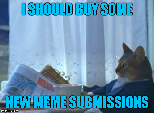 I Should Buy A Boat Cat Meme | I SHOULD BUY SOME NEW MEME SUBMISSIONS | image tagged in memes,i should buy a boat cat | made w/ Imgflip meme maker