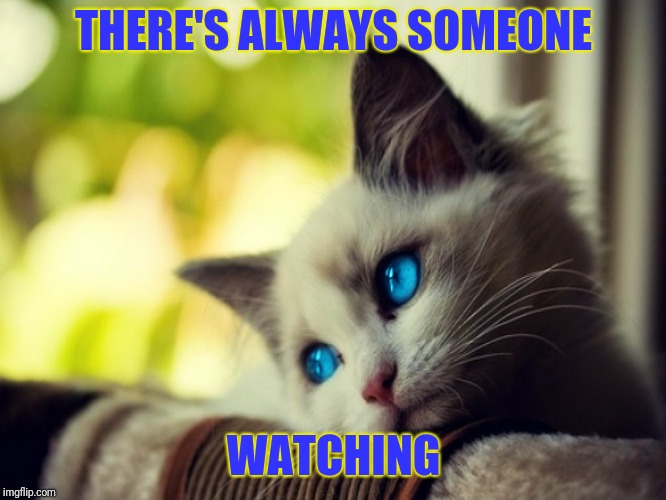 THERE'S ALWAYS SOMEONE WATCHING | made w/ Imgflip meme maker
