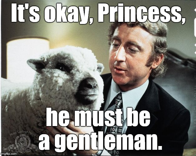 Baaa | It's okay, Princess, he must be a gentleman. | image tagged in baaa | made w/ Imgflip meme maker