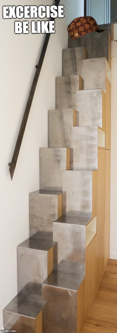 EXCERCISE BE LIKE | image tagged in scumbag | made w/ Imgflip meme maker