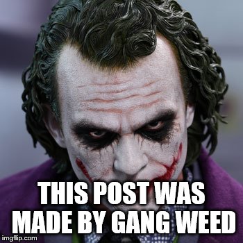 gang weed | THIS POST WAS MADE BY GANG WEED | image tagged in gang weed | made w/ Imgflip meme maker