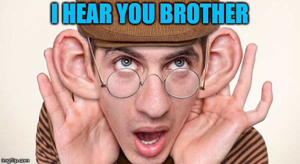 big ears | I HEAR YOU BROTHER | image tagged in big ears | made w/ Imgflip meme maker
