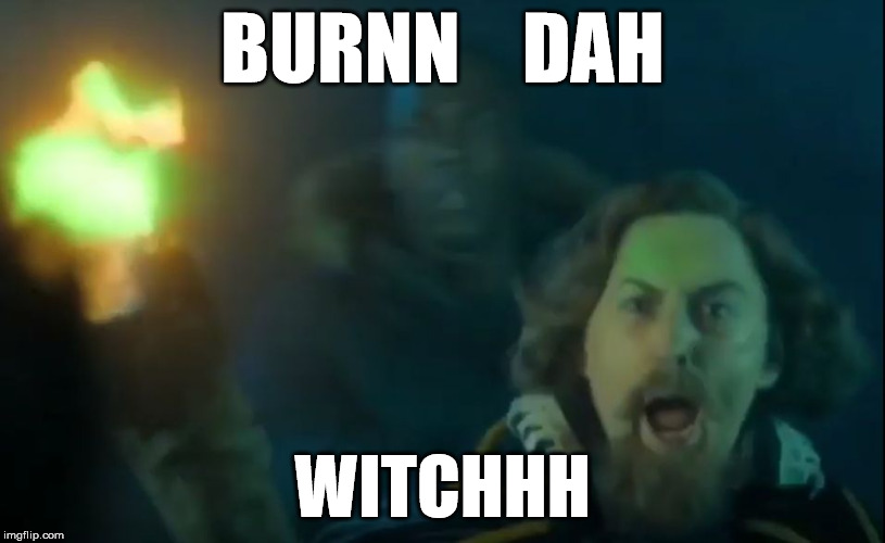 BURNN    DAH; WITCHHH | image tagged in burnn the witchh | made w/ Imgflip meme maker