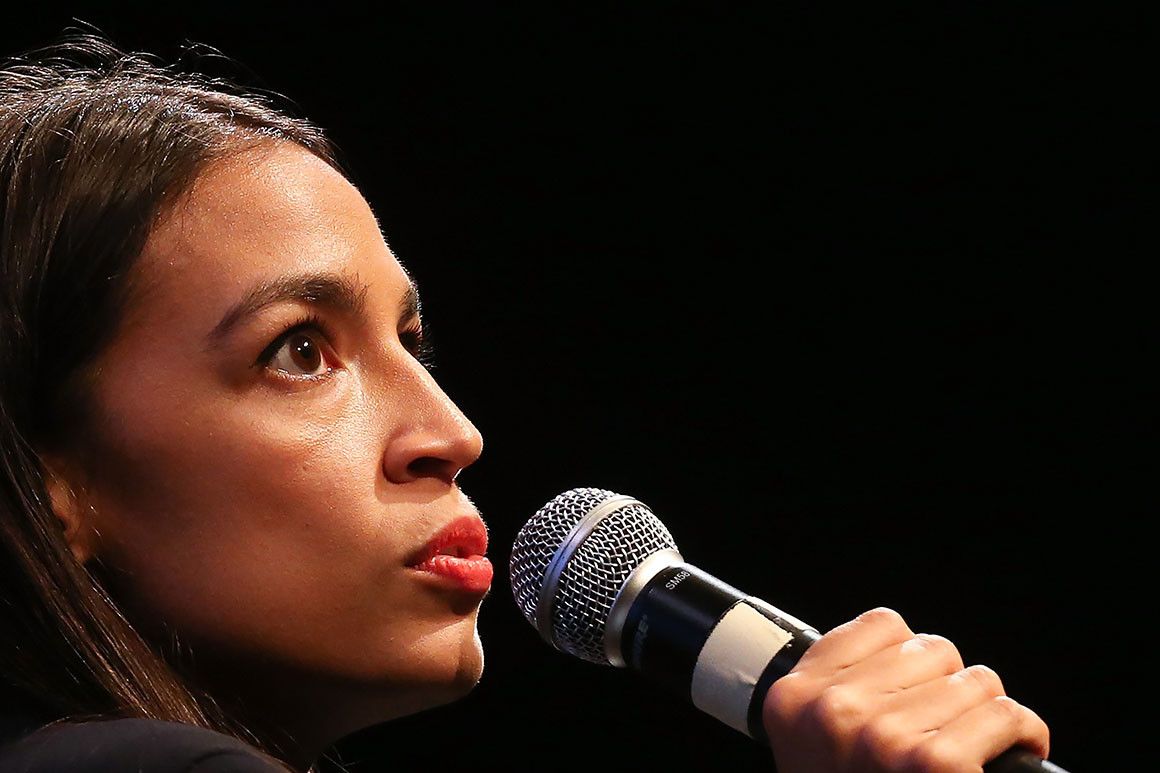 Ocassio-Cortez at the Mic.... Is this thing on ? No really... Blank Meme Template