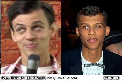 Paul Ritchey (Continue?) Totally Looks Like Stromae. | PAUL RITCHEY (CONTINUE?); STROMAE | image tagged in totally looks like,paul ritchey,continue,continueshow,stromae | made w/ Imgflip meme maker