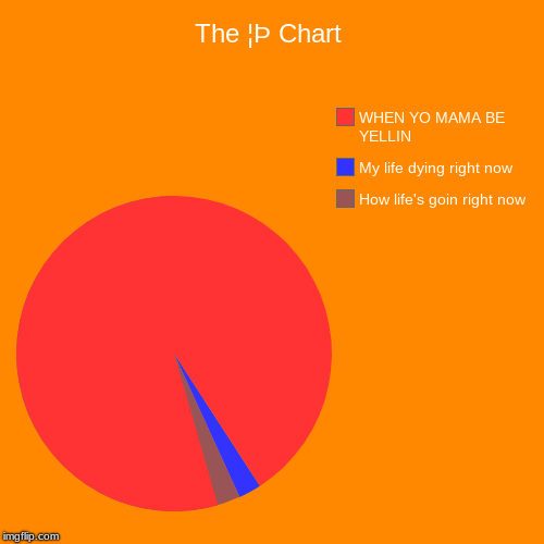 The ¦Þ Chart | How life's goin right now, My life dying right now, WHEN YO MAMA BE YELLIN | image tagged in funny,pie charts | made w/ Imgflip chart maker