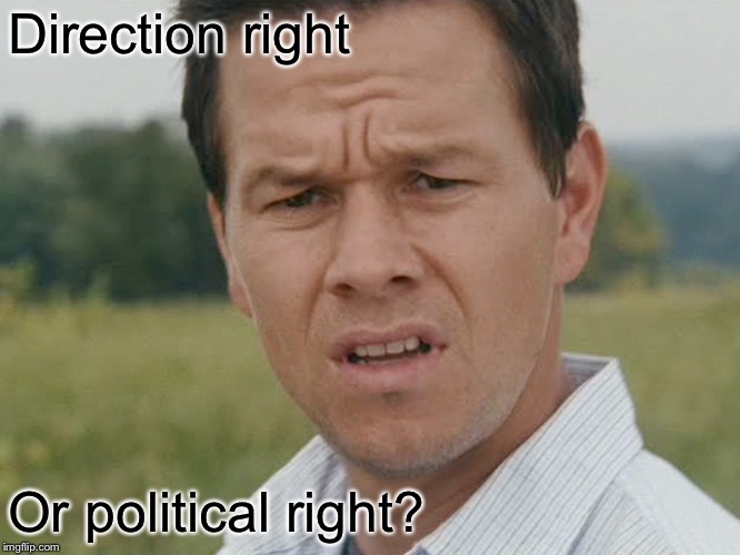 Huh  | Direction right Or political right? | image tagged in huh | made w/ Imgflip meme maker